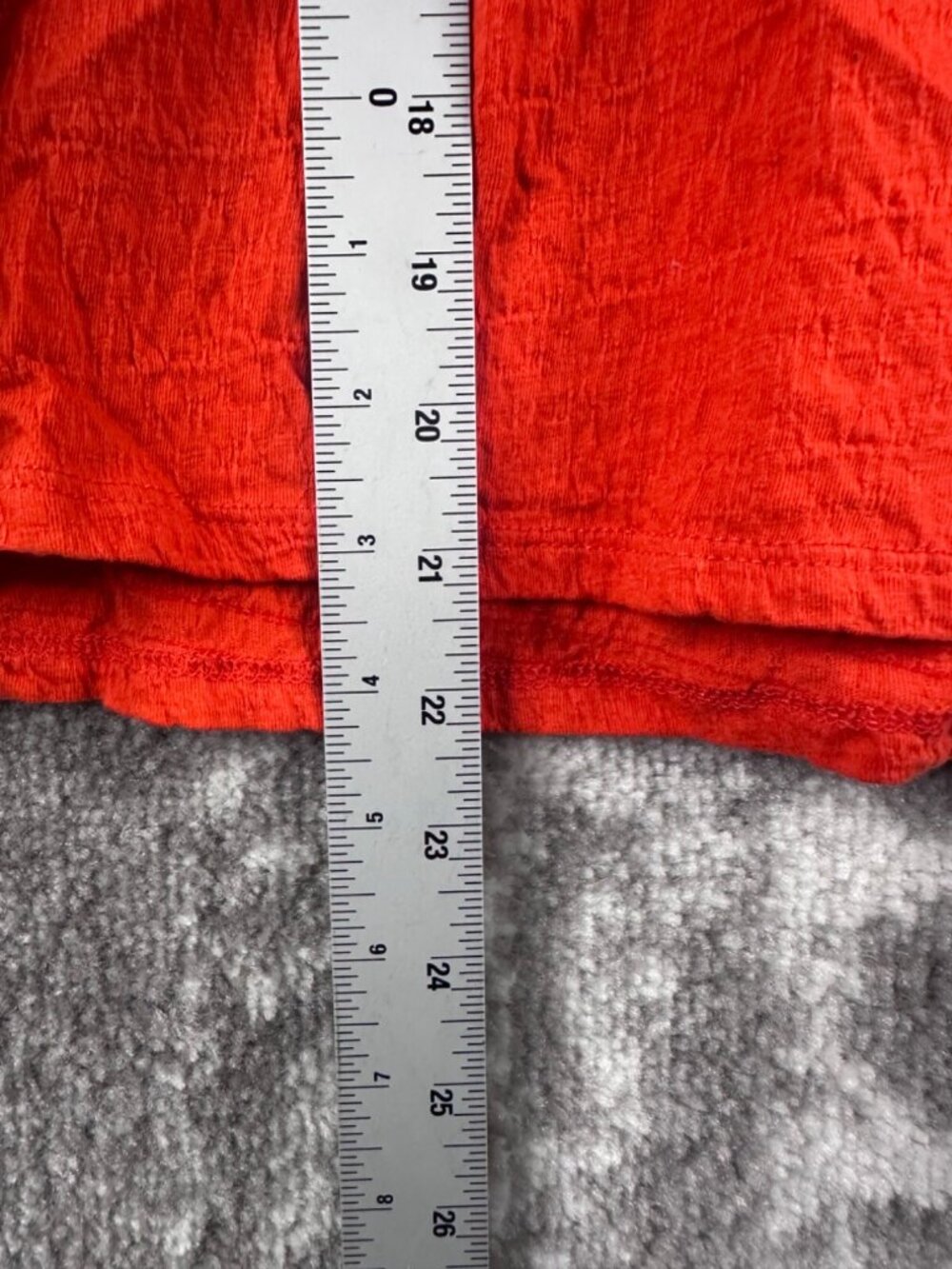 Free People Shirt XS Womens Red Orange Short Sleeve Henley Smocked Blouse - Picture 4 of 8